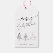 Minimalistisch kerstkalligrafietoestel Label Cadeaulabel (Voorkant)