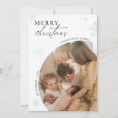 Minimalistisch Kerstmis met Fotokaart Kaart (Voorkant)