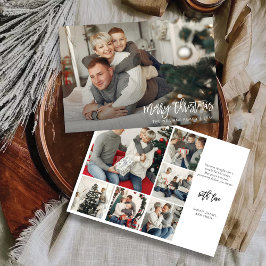 Minimalistisch Kerstmis met Fotokaart Kaart