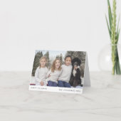 Minimalistisch Kerstmis Modern Familieportret Eenv Feestdagen Kaart (Voorkant)