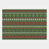 Minimalistisch kerstpatroon - Sneeuwvlokken, Herte Inpakpapier Vel (Voorkant 2)