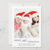 Minimalistisch kerstportret feestdagenkaart (Voorkant)