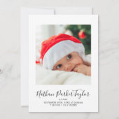 Minimalistisch kerstportret feestdagenkaart (Achterkant)