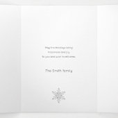 Minimalistisch kerstscript/fotozilver drieluik kaart (Binnenkant midden)