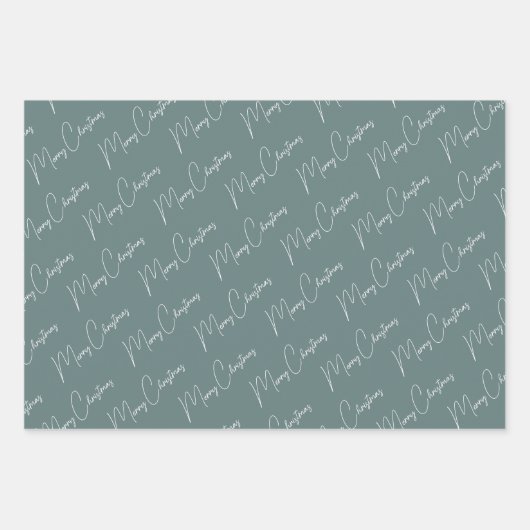 Minimalistisch kerstscript inpakpapier vel (Voorkant 3)