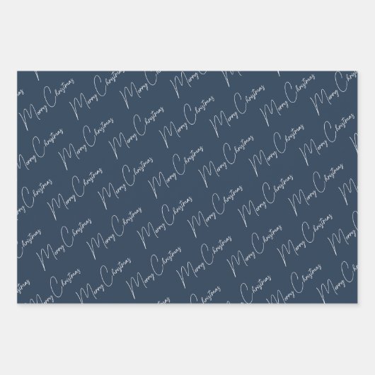 Minimalistisch kerstscript inpakpapier vel (Voorkant)