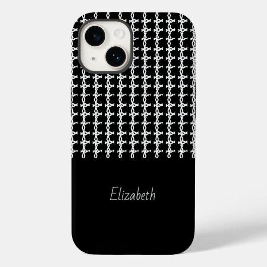 minimalistisch kettingpatroon Case-Mate iPhone case (Achterkant)