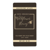 Minimalistisch keurmerk van de moderne honingbijen etiket (Voorkant)