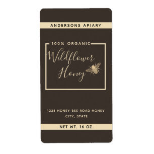 Minimalistisch keurmerk van de moderne honingbijen etiket