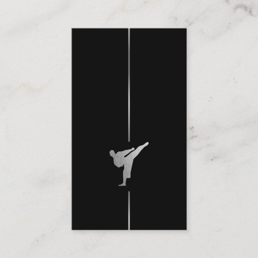 Minimalistisch kickboxen - Visitekaartje voor vech (Voorkant)