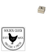 Minimalistisch Kip Ei Rubberstempel (Gestempeld)