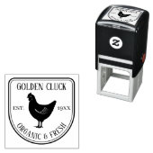 minimalistisch kippenei  zelfinktende stempel (In situ)