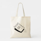 Minimalistisch kladpapier schets handgetekend tote bag (Achterkant)