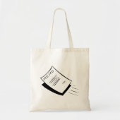 Minimalistisch kladpapier schets handgetekend tote bag (Voorkant)