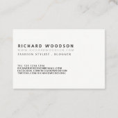 minimalistisch Klassic Professional Modern Elegant Visitekaartje (Achterkant)