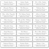 Minimalistisch klassiek adresetiket voor bruiloft sticker (Voorkant)