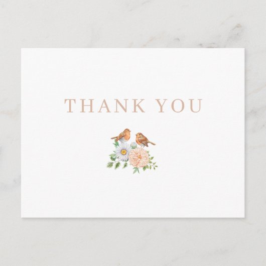 Minimalistisch klassiek, eenvoudig dank u briefkaa uitnodiging briefkaart (Voorkant)