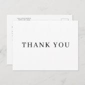 Minimalistisch klassiek, eenvoudig dank u briefkaa uitnodiging briefkaart (Voorkant / Achterkant)