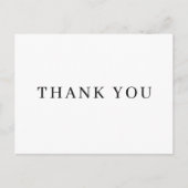Minimalistisch klassiek, eenvoudig dank u briefkaa uitnodiging briefkaart (Voorkant)