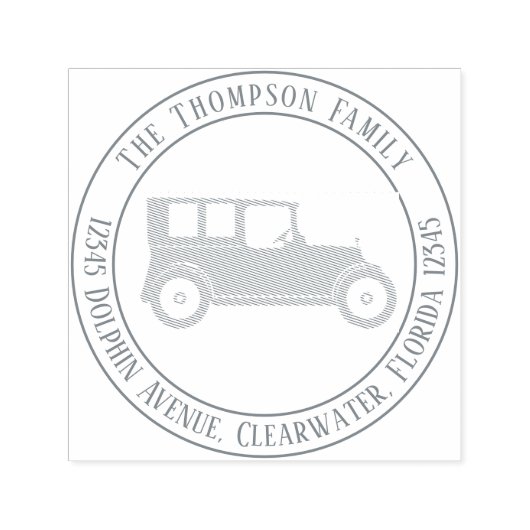 Minimalistisch klassiek, eenvoudig retouradres zelfinktende stempel (Design)