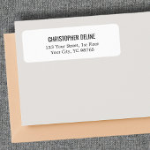Minimalistisch klassiek elastisch wit label