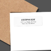 Minimalistisch klassiek elastisch wit label