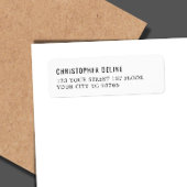 Minimalistisch klassiek elastisch wit label