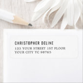 Minimalistisch klassiek elastisch wit label (Insitu)