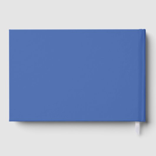 Minimalistisch klassiek Frans blauw aangepaste vle Gastenboek (Achterkant)