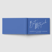 Minimalistisch klassiek Frans blauw aangepaste vle Gastenboek (Volledig)