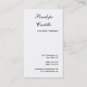 Minimalistisch klassiek handgeschreven script visitekaartje (Voorkant)