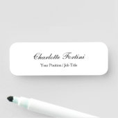 Minimalistisch klassiek handschrift naamplaatje (In situ)