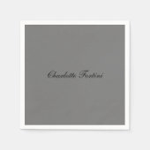 Minimalistisch klassiek handschrift script naam gr servet (Voorkant)