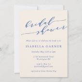 Minimalistisch Klassiek Ivory Blue Vrijgezellenfee Kaart (Voorkant)