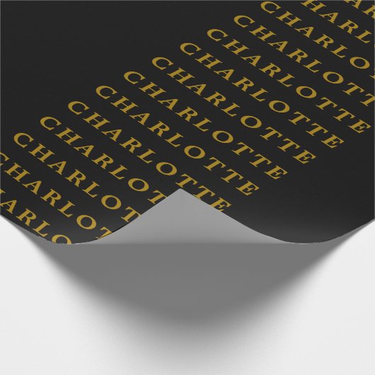 Minimalistisch Klassiek Professioneel Goud Kleur Z Cadeaupapier (Hoek)