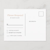 Minimalistisch klassiek rsvp-briefkaart uitnodiging briefkaart (Achterkant)