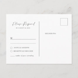 Minimalistisch klassiek rsvp-briefkaart uitnodiging briefkaart