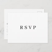 Minimalistisch klassiek rsvp-briefkaart uitnodiging briefkaart (Voorkant / Achterkant)