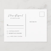 Minimalistisch klassiek rsvp-briefkaart uitnodiging briefkaart (Achterkant)