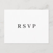 Minimalistisch klassiek rsvp-briefkaart uitnodiging briefkaart (Voorkant)