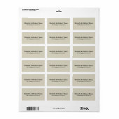 Minimalistisch klassiek stijlvol elastisch label (Full Sheet)