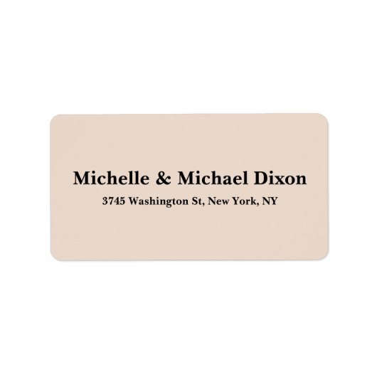 Minimalistisch klassiek stijlvol elegant etiket (Voorkant)