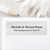 Minimalistisch klassiek stijlvol elegant zilver gr etiket (Insitu)