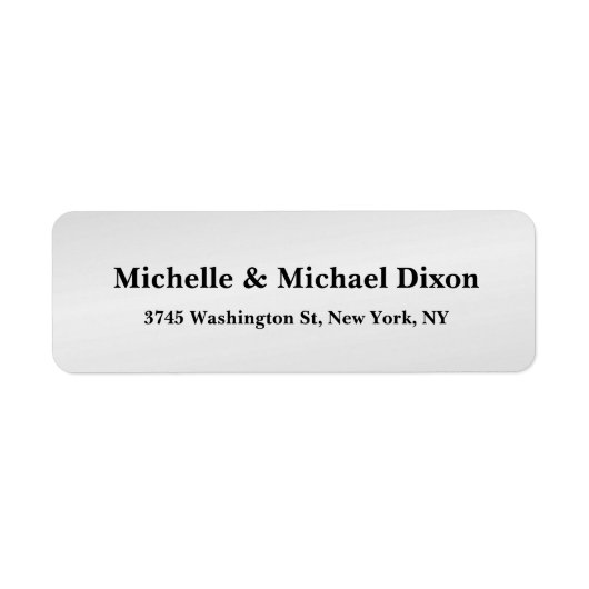 Minimalistisch klassiek stijlvol elegant zilver gr etiket (Voorkant)