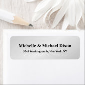 Minimalistisch klassiek stijlvol elegant zilver gr etiket (Insitu)