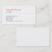 Minimalistisch klassiek zwart zonlicht visitekaartje (Voorkant / Achterkant)