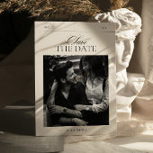 Minimalistisch klassieke fotohuwelijk sparen de da