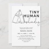 Minimalistisch klein menselijk Shindig Baby shower Kaart (Voorkant)