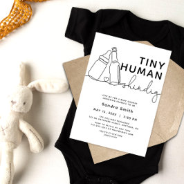 Minimalistisch klein menselijk Shindig Baby shower Kaart