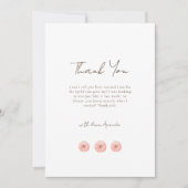 Minimalistisch klein pompoen Baby shower Bedankkaart (Voorkant)